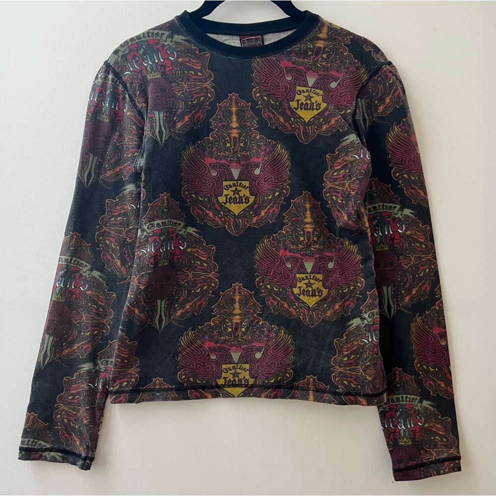 Jean Paul Gaultier Logo Print Long Sleeve T shirt